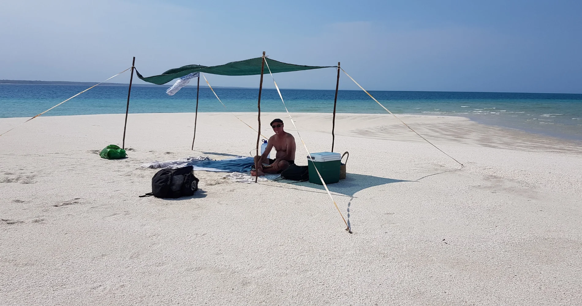 Gerry on death mans island Vilanculos Solo or duo wellbeing retreat Africa Mozambique