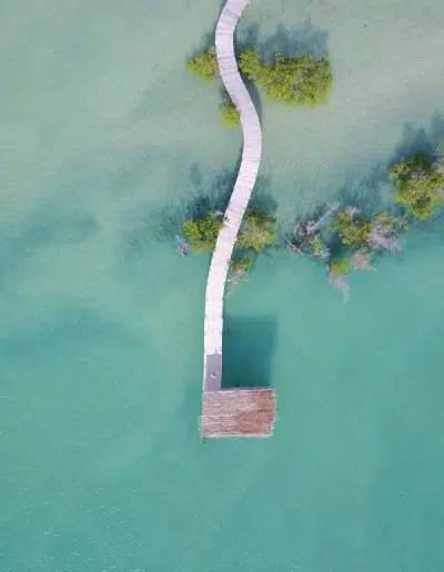 Tropical lagoon at Sussurro Boutique Hotel Mozambique. Where to go for your Honeymoon? Discover Unique Mozambique