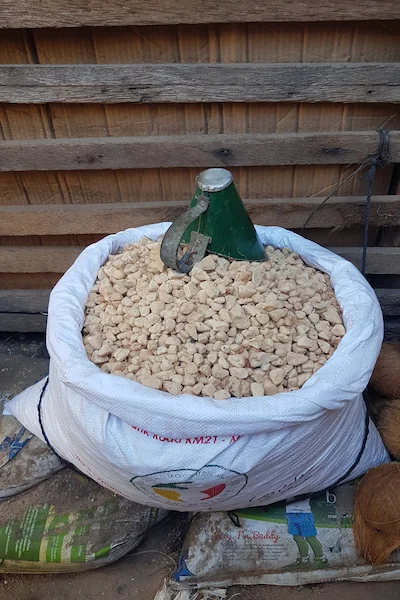 Seeds of the Baobab on the local market in Vilanculos Babobab fruit and seeds are full of vitamins