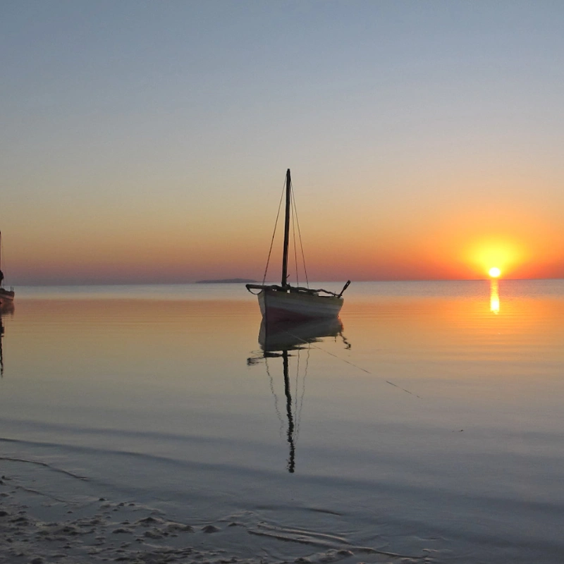 Traditional Dhow Boat on Vilanculos Beach, Mozambique